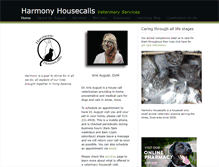 Tablet Screenshot of harmonyhousecalls.com